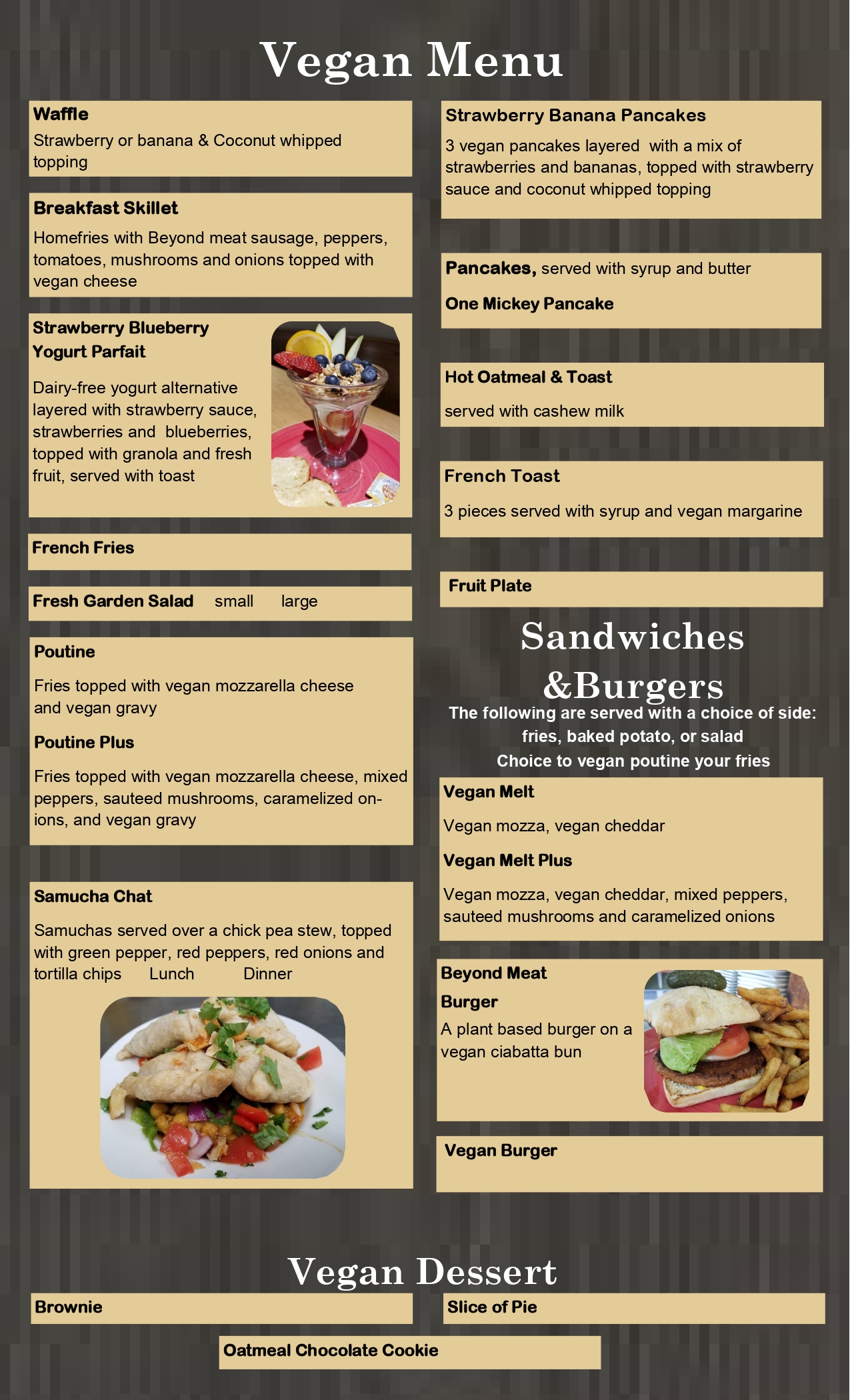 Vegan Menu Gloria s Restaurant